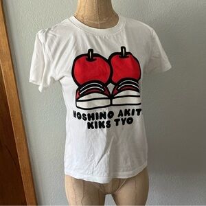 KIKS TYO sz S AKI HOSHINO HELLO KITTY White Baby Tee Short Sleeve